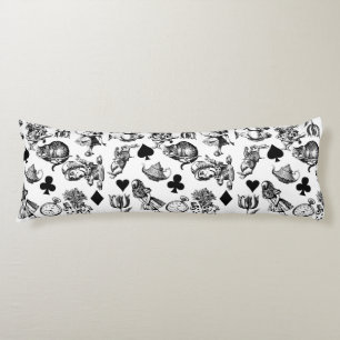 Coussins Longs Alice White Rabbit Wonderland Classic