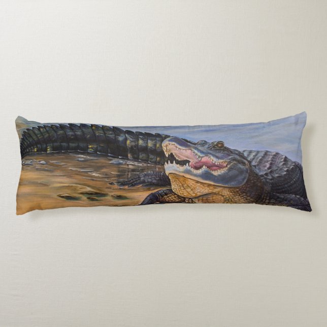 Coussins Longs Alligator américain peint (Dos)