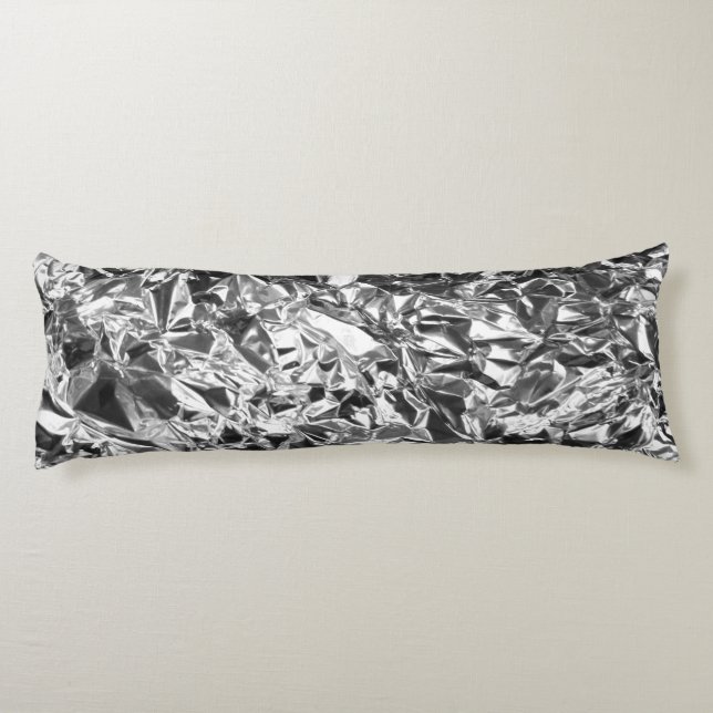 Coussins Longs Aluminium Foil Design couleur argent (Dos)