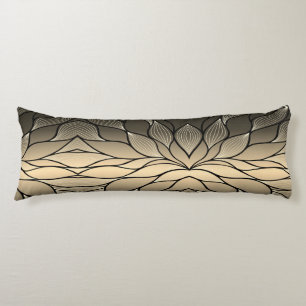 Coussins Longs Antique Gold Creative Leave Motif