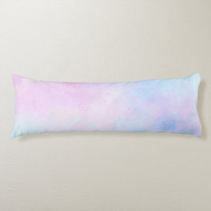 Coussins Longs Aquarelle Dreamy Rose bleu turquoise