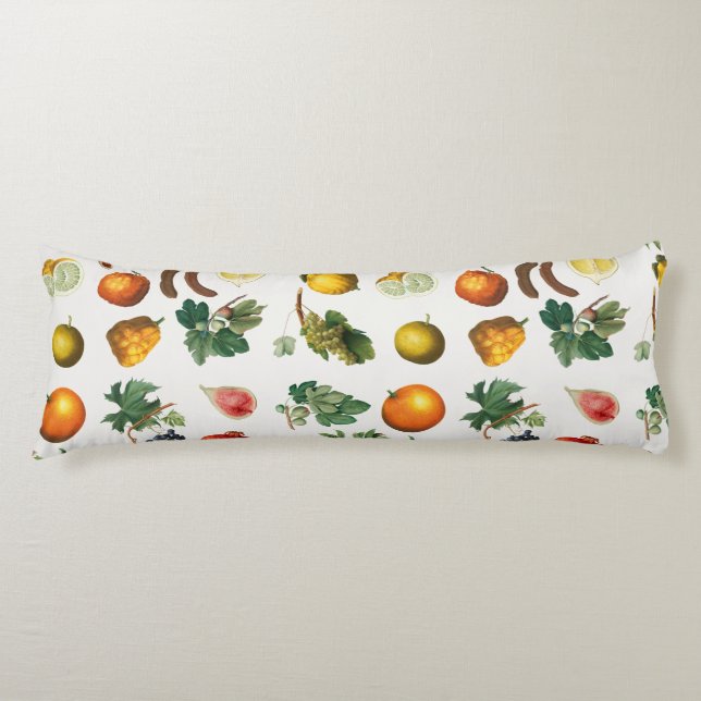 Coussins Longs Aquarelle Motif de fruits méditerranéens (Devant)