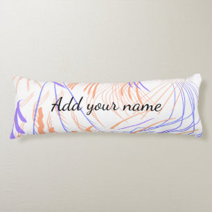 Coussins Longs Aquarelle orange violet abstrait ajouter le nom te