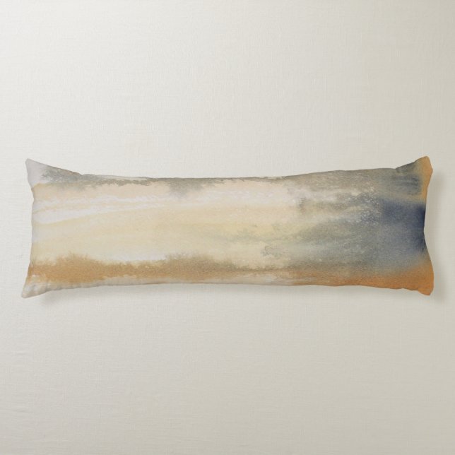 Coussins Longs Aquarelle Sienna Wilds Abstraite (Devant)