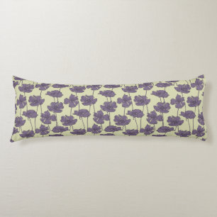 Coussins Longs Arrière - plan floral vintage de motif d'art