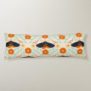 Coussins Longs Art de motif de papillon de nuit Cottagecore Con
