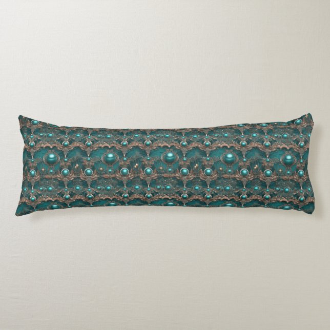 Coussins Longs Art nouveau, antique, turquoise, perle, baroque, c (Devant)