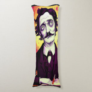 Coussins Longs Art numérique Vintage Edgar Allan Poe Raven