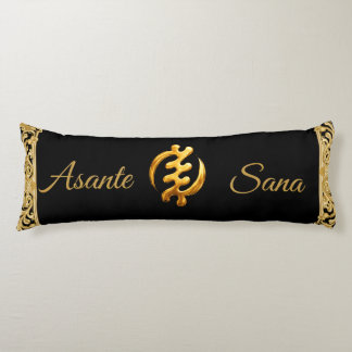 Coussins Longs Asante Sana : Gye Nyame Or Heritage Adinkra Noir
