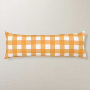 Coussins Longs Automne Automne Orange Plaid Motif