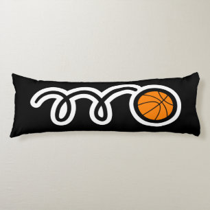 Coussins Longs Bande dessinée de basket-ball sur mesure, nom de c