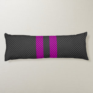Coussins Longs Bandes de course rose chaud en fibre de carbone