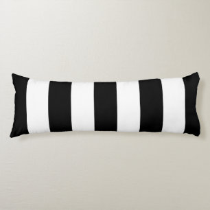 Coussins Longs Bandes noires et blanches, Motif rayé, Lignes