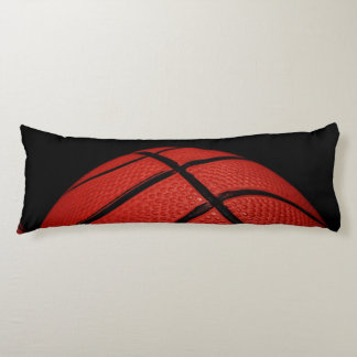 Coussins Longs Basket-ball Gros plan orange et noir