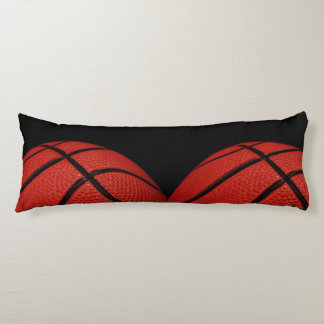 Coussins Longs Basket-ball orange et noir