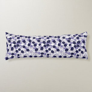 Coussins Longs Batik Purple Feuilles et vignes Motif d'illustrati
