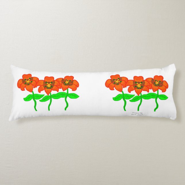 Coussins Longs Beau Oreiller Corps Lys de tigre (Devant)