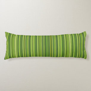 Coussins Longs Beaucoup de bandes multicolores en vert