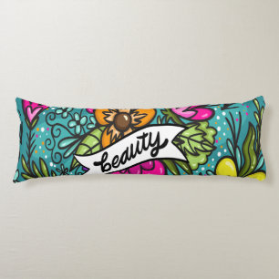 Coussins Longs Beauté de l'oreiller avec fleurs