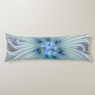 Coussins Longs Beauté florale Abstraite moderne Blue Pastel Flowe