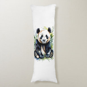 Coussins Longs Belle aquarelle Panda Bear