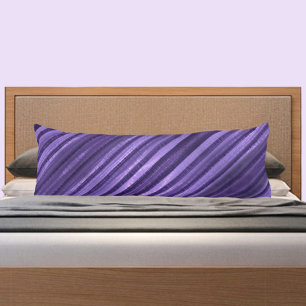 Coussins Longs Belles nuances de pourpre rayées