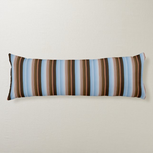 Coussins Longs Belles rayures bleu vintage (Devant)