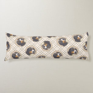 Coussins Longs Bernese Mountain Dog Berner Peinture de mignons an