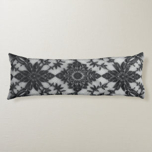 Coussins Longs Black Lacework Chic