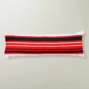 Coussins Longs Blancs rouges et noirs
