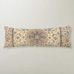 Coussins Longs Bleu Dusty jaune clair Perse