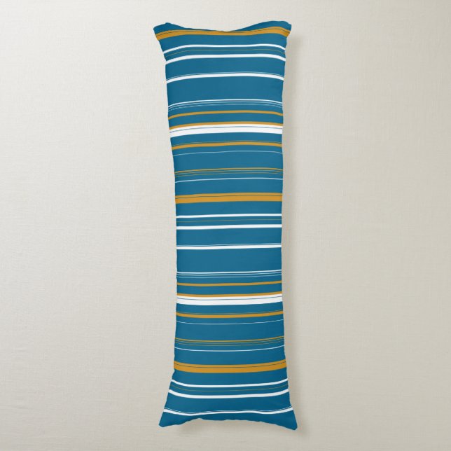 Coussins Longs Bleu jaune et blanc (Devant (Vertical))