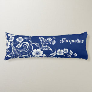 Coussins Longs Bleu Porcelaine
