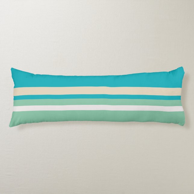 Coussins Longs Bleu turquoise, vert et turquoise (Devant)