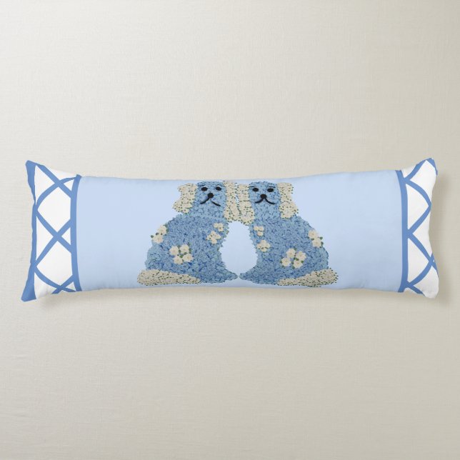 Coussins Longs Blue Staffordshire Chiens Ginger Jars Lumbar (Devant)