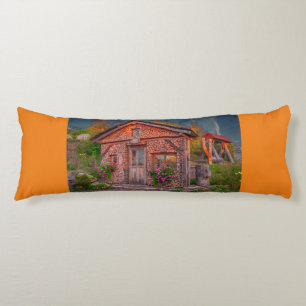 Coussins Longs Body Oreiller chalet magique au soleil matinal