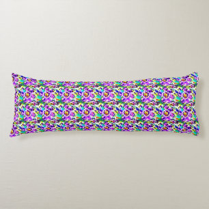 Coussins Longs Bohème Art Nouveau Floral Aquarelle Motif