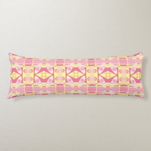 Coussins Longs Bohème Chintz 24 Bubblegum rose jaune orange