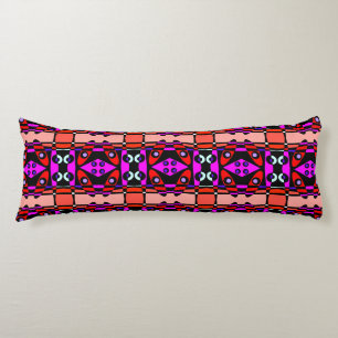 Coussins Longs Bohème Chintz 45 Rouge rose violet noir