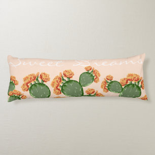 Coussins Longs Boho Flower Prickly Pear Cactus Sweet Dreams
