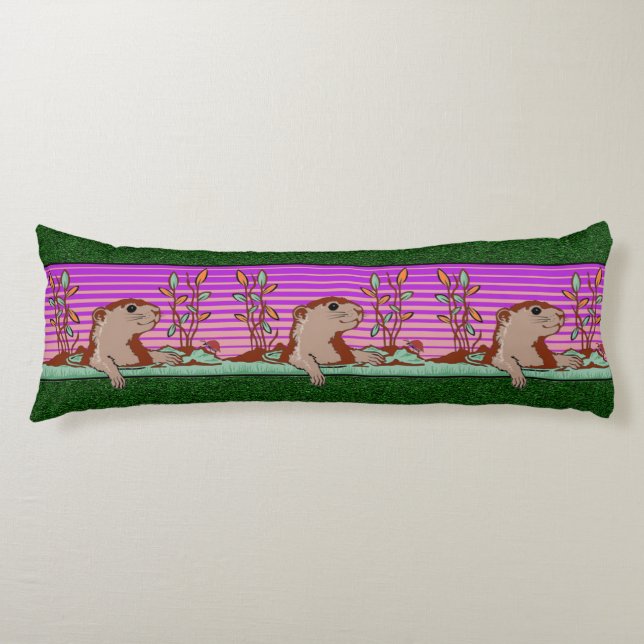 Coussins Longs Bonjour, Ombre de Groundhog - (Devant)