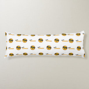 Coussins Longs Bonjour Summer Sun avec lunettes de soleil