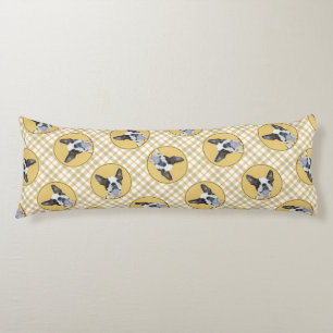 Coussins Longs Boston Terrier Peinture noir et blanc Chien Art