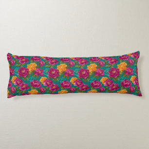 Coussins Longs Bouquet de pivoines décoration unique en extérieur