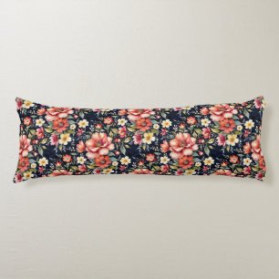 Coussins Longs Bouquets de fleurs tyroliennes sur l'oreiller de c