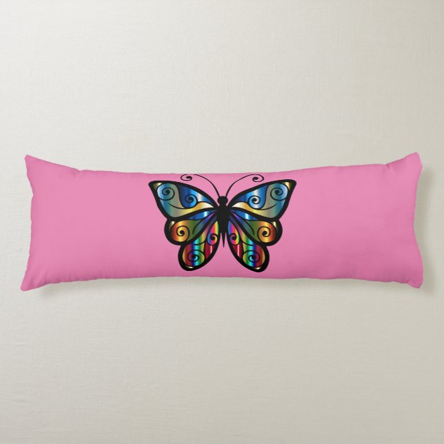 COUSSINS LONGS BOUTEILLE DE CORPS ROSE BOUTTERFLY (Devant)