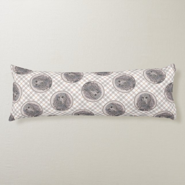 Coussins Longs Boykin Spaniel Peinture Little Brown LBD Dog Art (Devant)