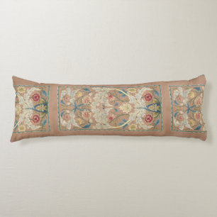 Coussins Longs Broderie florale vintage William Morris 1875