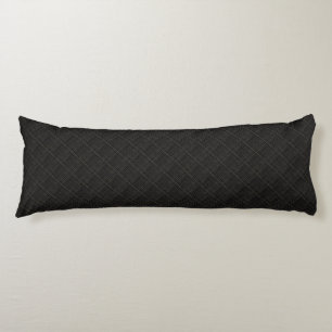 Coussins Longs Brûlon en diagonale graphique noir tissé
