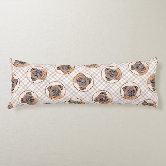 Coussins Longs Bruxelles Griffon Peinture Rouge Smooth Cute Dog A (Devant)